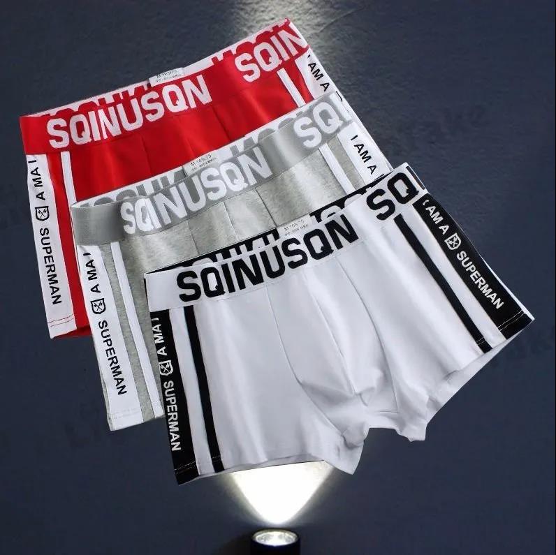 3 Pieces of Men's Briefs Boxer Briefs Loose Youth Sports Trend Personality Men's Boxer Shorts