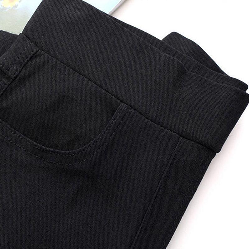 Long Winter Cotton Trousers Women's Plus Velvet Thickening Outer Wear Jeans Large Size Thin Fashionable All-match Trousers