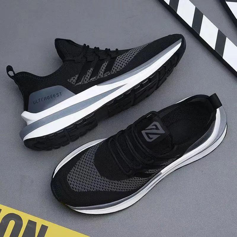 Spring Men's Shoes Trend All-match Casual Running Shoes Soft Sole Breathable Lightweight Shock-absorbing Sports Sneakers