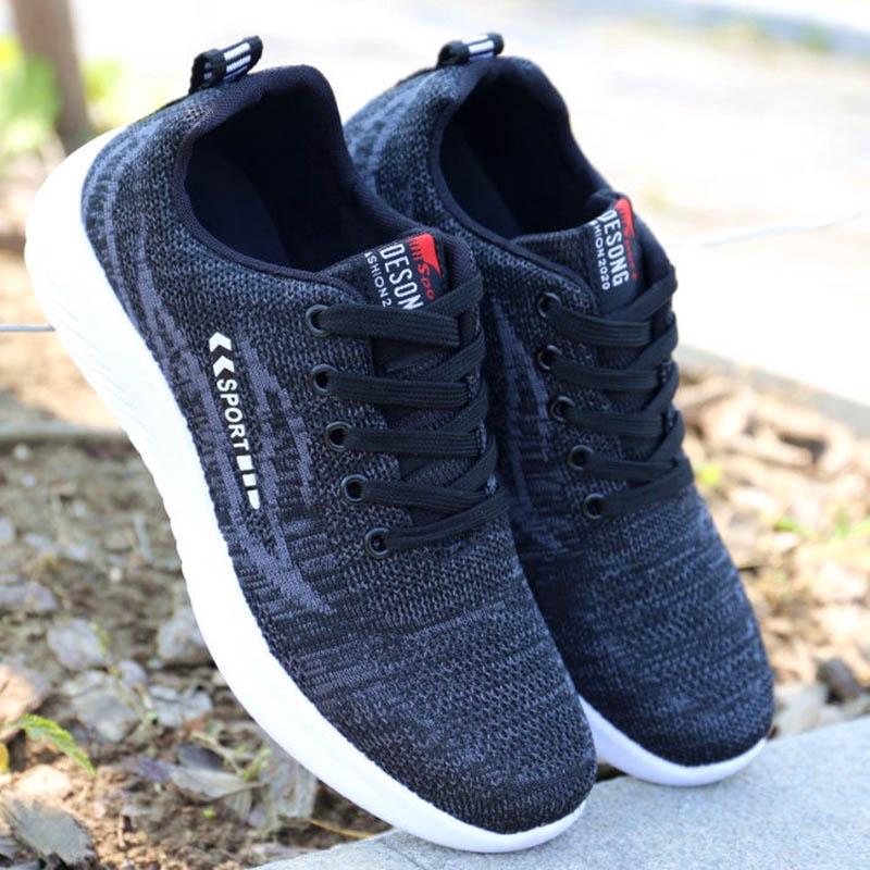 Plus Size 39-43 Men Mesh Sneakers Breathable Basketball Running Shoes Non-slip Wear-resistant Comfortable Skate Shoes
