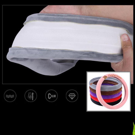 Fawn Embroidery Wool Steering Wheel Cover Set Hand Brake Cover Gearbox Handle Cover Winter Warm Car Interior