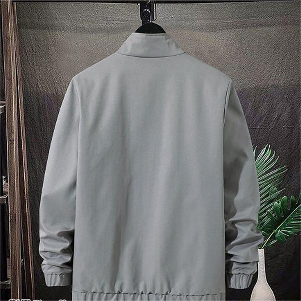 Men's Spring and Autumn Jacket Zipper Stand Collar Jacket Youth Casual Slim Trend Solid Color Sportwear High Quality Coat
