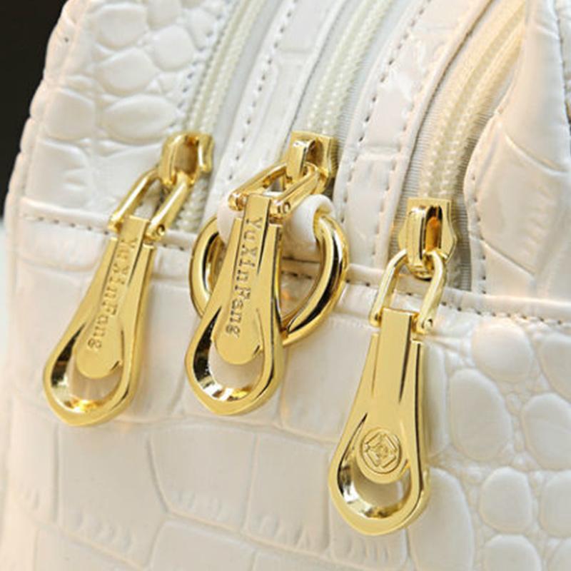 Genuine Leather Handbags Fashion All-match Handbags Atmospheric One-shoulder Messenger Bag Crocodile Pattern Middle-aged Mother Bag