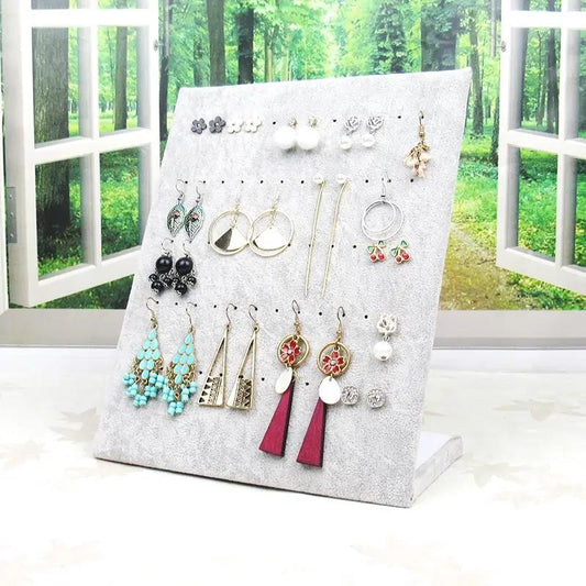 Flannel Simple Jewelry Shelf Hanging Necklace Earrings Storage Box Storage Display Home
