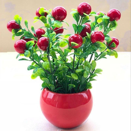 Artificial Flower Ceramic Set Fake Flowers Small Potted Plants Home Decorations Wedding Decoration Decorations Floral Art