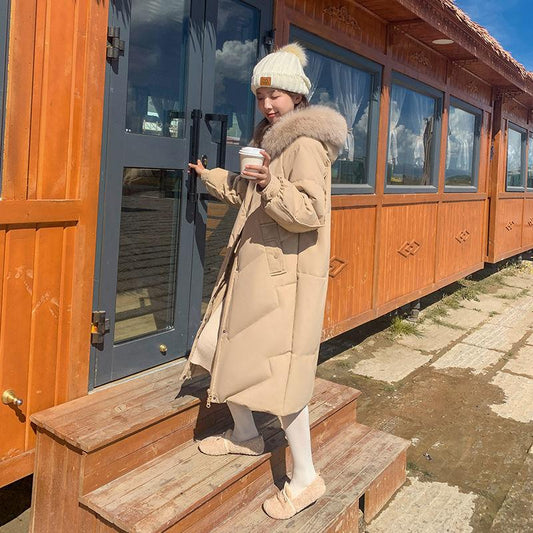 Down Jacket Women's Casual All-match Fashion Windbreaker Winter Thick Mid-length Warm Jacket Fashion Trend