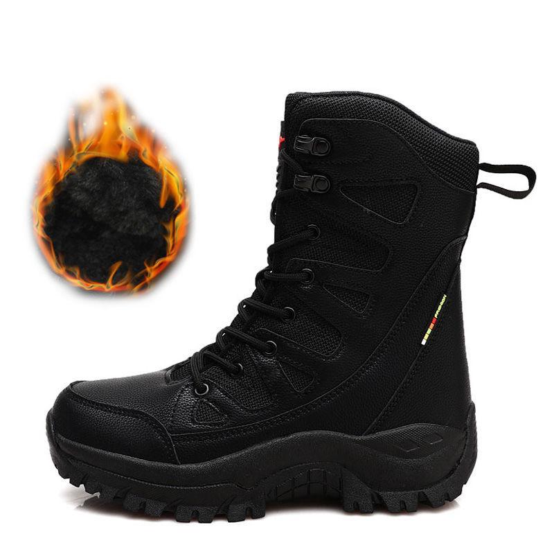 Winter Plus Velvet Boots Men and Women Outdoor Hiking Boots High-top Desert Boots Tooling Boots