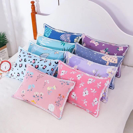Thickened Warm Pillowcase Quilted 3D Coral Velvet Pillowcase Single and Double Pillowcase Paired 48*74cm