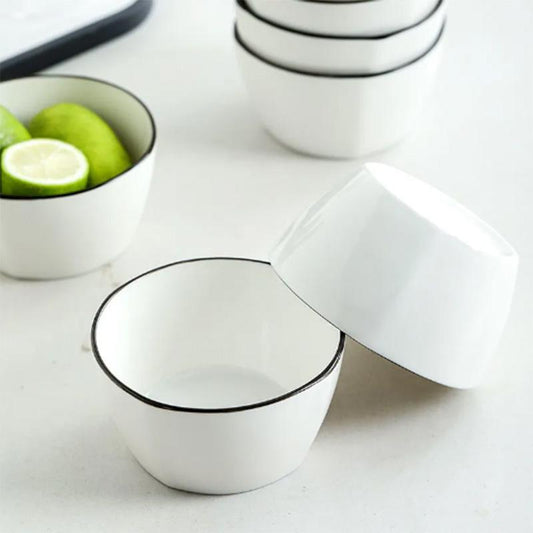 Ceramic Rice Bowl Soup Bowl Big Bowl Instant Noodle Bowl Small Bowl Chopsticks A Set of Bowls Large Household High-value Bowl Wholesale Tableware