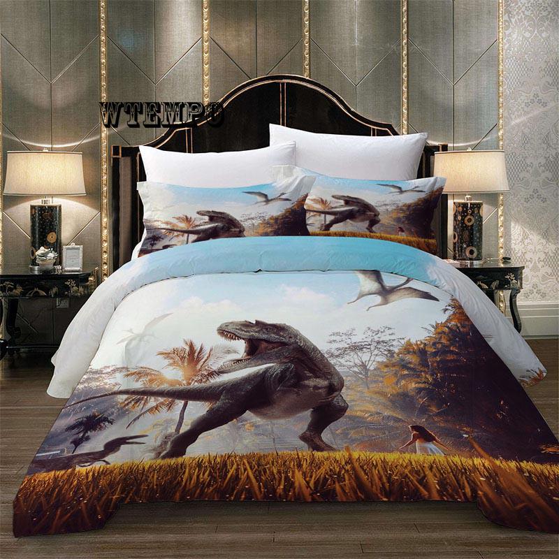 Quilt Set 3pcs Prehistoric Monster Dragon Bedding Set 3D Duvet Cover Sets Home Textile