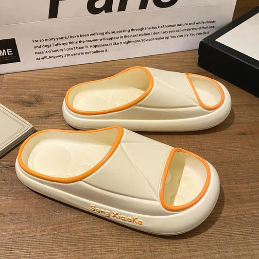 Slippery Slippers Women's Summer Indoor and Outdoor Wear At Home Non-slip Soft Thick Bottom Sandals and Slippers Light and Soft