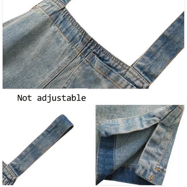 Denim Suspender Skirt Spring Summer Loose Over The Knee Mid-length Suspender Dress Thin
