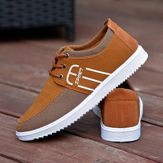 Men's Casual Canvas Shoes Spring Lightweight Sports Shoes Non-slip Breathable Sneakers Working Driving Shoes