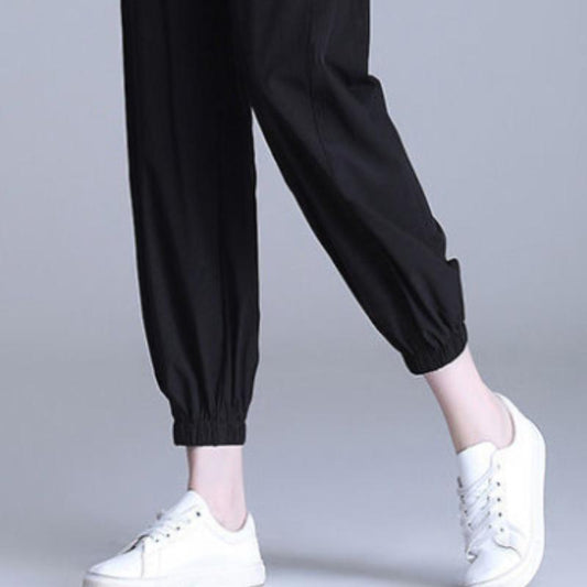 Ice Silk Harem Pants Women's Summer Loose and Thin Large Size Quick-drying Casual Wide-leg Sports Pants Women