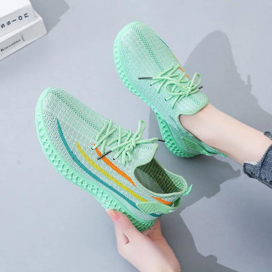 Women's Coconut Shoes Breathable Single Mesh Shoes Non-slip Soft Sole Walking Shoes Casual Sports Shoes
