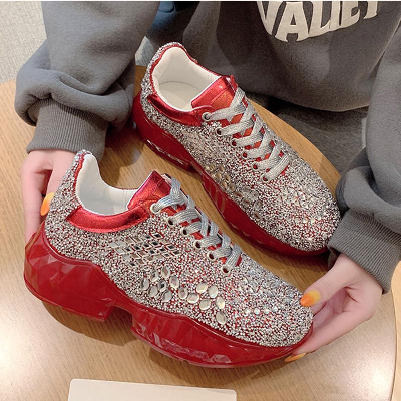 Designers Chunky Sneakers Platform Silver INS Fashion Women Lace Up Casual Shoes Brand Woman Sports Trainers Dad Shoes