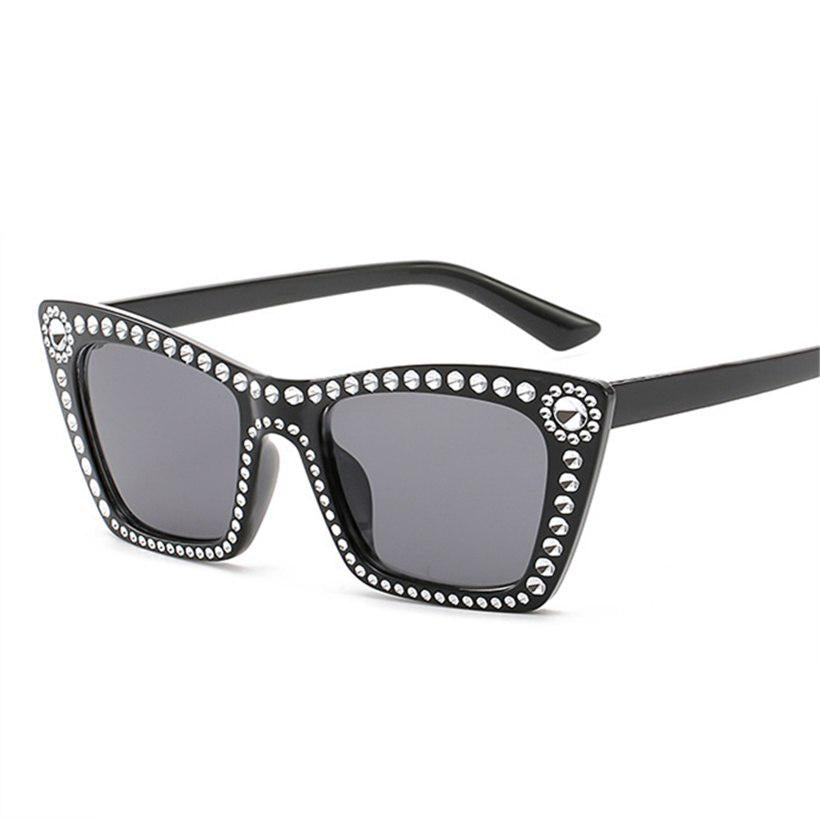 Rectangle Sunglasses Women Fashion Imitation Diamond Sun Glasses luxury Brand Designer Retro Glasses