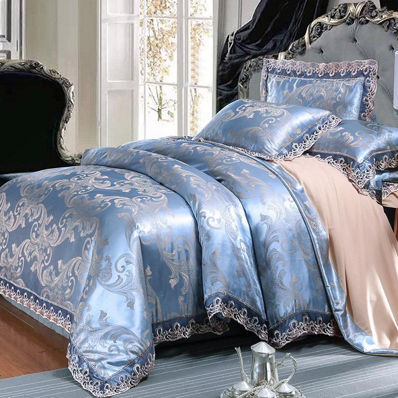 Four pcs sets of bedding Bedroom fashion European and American style cotton jacquard home set of