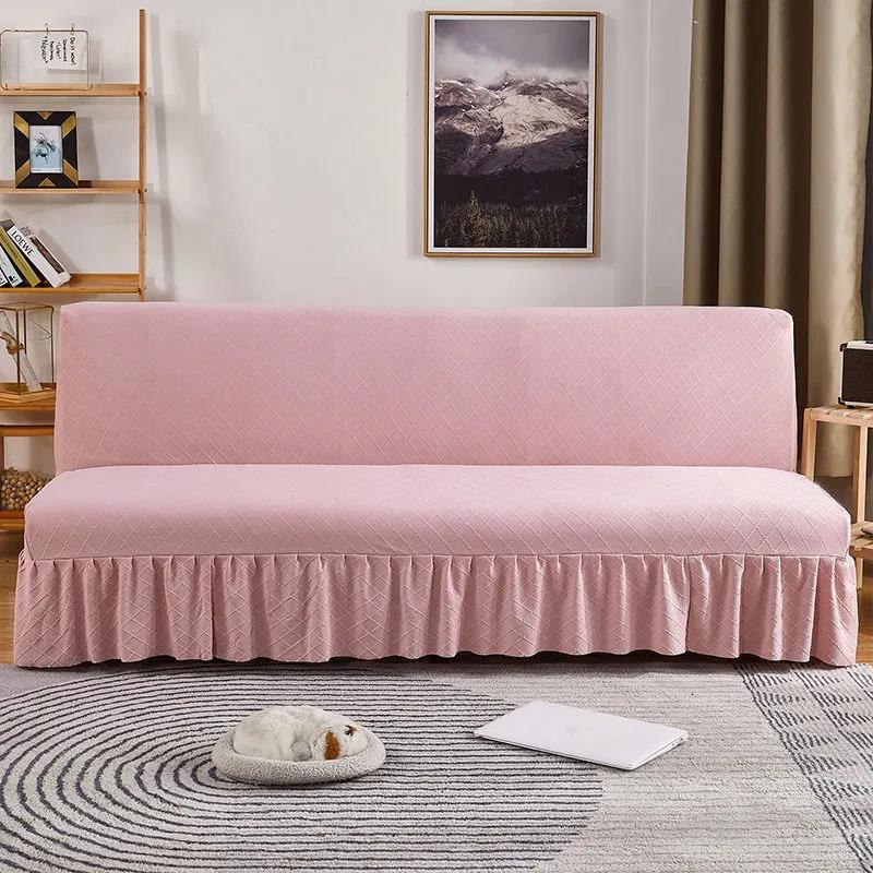 Living Room Armrestless Sofa Cover Skirt Sofa Bed Cover Thick Jacquard Stretch Folding Sofa Cover Universal All-inclusive Universal Type
