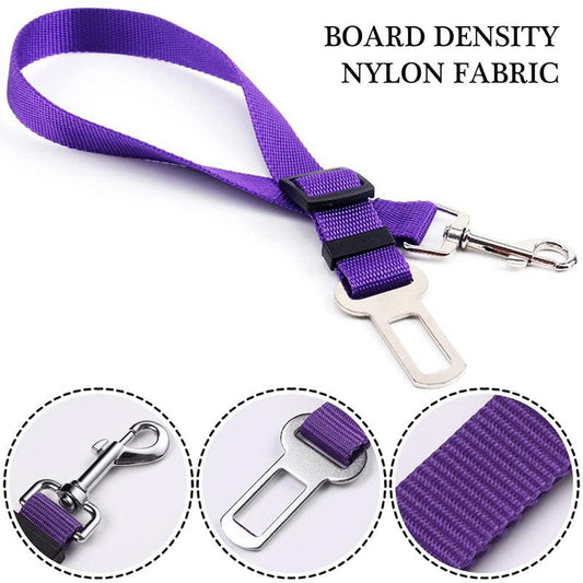 Adjustable dog safety car harness, dog seat belt-durable car dog seat belt-dog car seat belt, large dog, medium and small dog seat belt