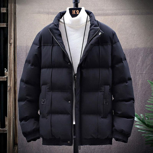 Cotton Jacket Men's Autumn and Winter Jacket Explosion Style Trend Thick Down Padded Jacket Tooling Tide Brand Padded Jacket