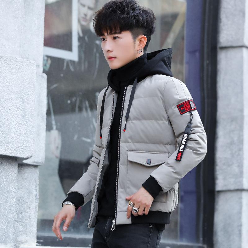Fashionable Men's Winter Trendy Jacket Loose Casual Hooded Cotton Jacket Thicken Warm Parker Clothing