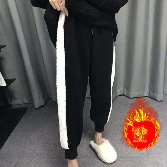 Plus Velvet Thick Trousers Women Autumn and Winter Net Red Small Cashmere Harem Pants Loose Waist Radish Pants Casual Pants