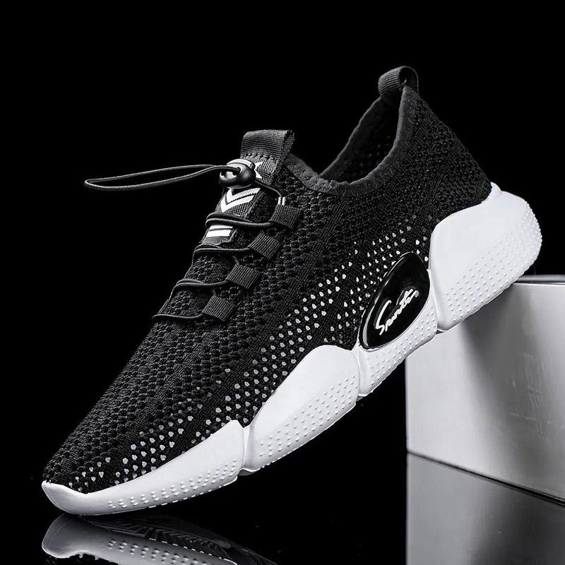 Men's Spring and Autumn All-match Running Shoes Sneakers Non-slip Breathable Thin Mesh Shoes