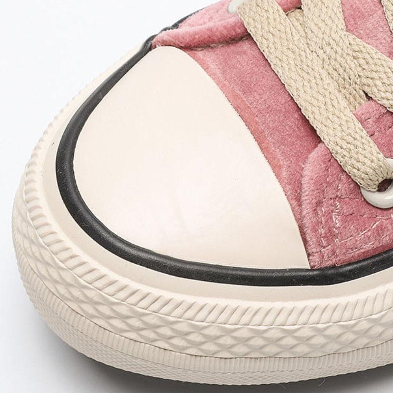 Winter Cotton Shoes Women Korean Version of Wool Shoes Warm and Velvet Thick High-top Canvas Shoes