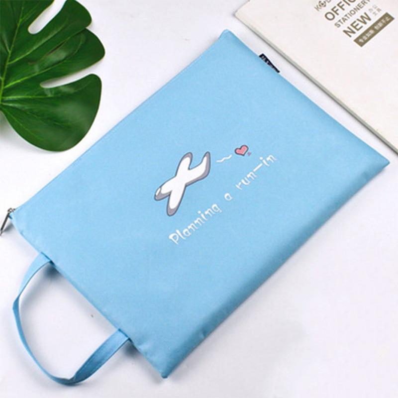 Multi-layer Waterproof Student Portable Tutoring Bag Large-capacity A4 Zipper File Bag Textbook Storage Bag Carrying Book Tutoring Bag
