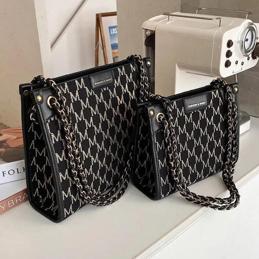 Bags Women Go Shopping Large-capacity Shoulder Bags Large Bags Casual Fashion Fashion All-match Chain Square Bag