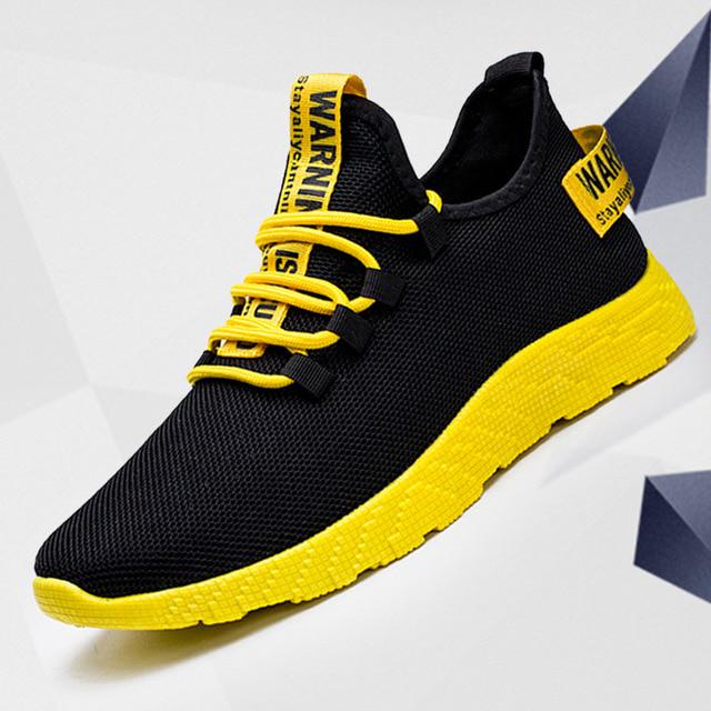 Men Sneakers Breathable Lace Up Men Mesh Shoes Fashion Casual No-slip Men Vulcanize Shoes