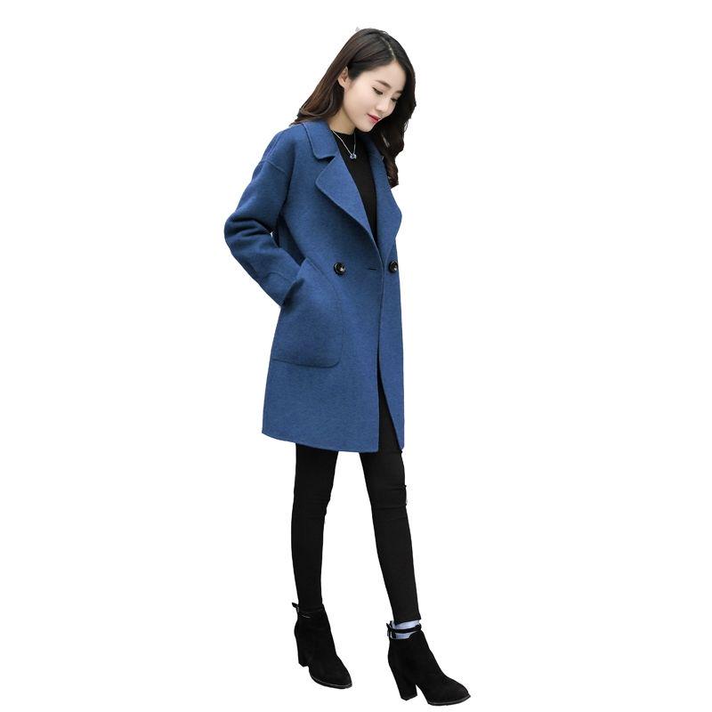 Autumn Winter Jacket Women Overcoat Wool Coat Fashion Women Jacket Slim Blend Clothes Outerwear