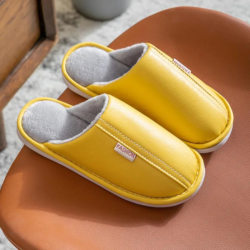 Winter Stylish Women's Slippers Indoor Bedroom Couple Lovers Shoes Warm Flat Non-slip Slippers