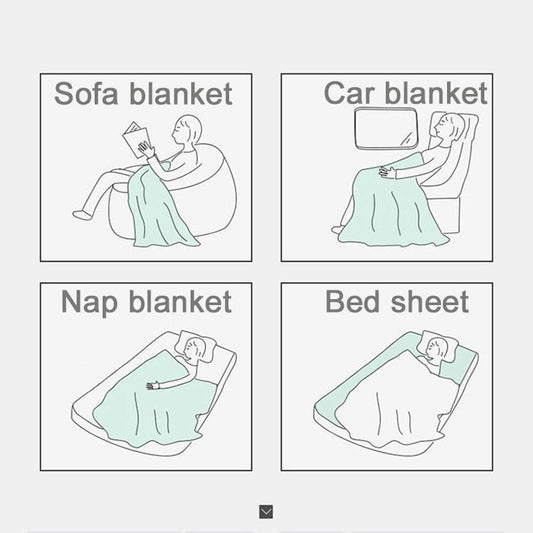 Coral Carpet Child Winter Flannel Blanket Blankets Thick Single-double-bedroom Dorm Quilt Spring and Autumn
