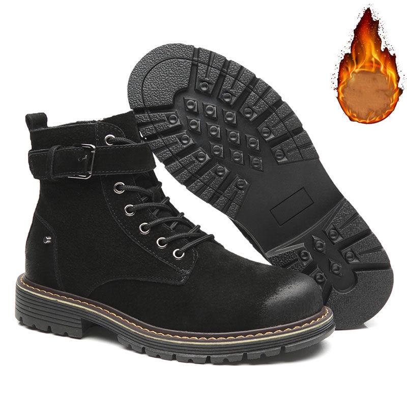 Men's Martin Boots Casual Shoes Men's Retro Leather Shoes Men Ankle Boots British Style Boots