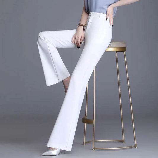WTEMPO Summer Women Flare Long Pants Casual Ladies Bell Bottoms Large Size S-XXXL Trousers