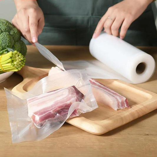 1 Rolls Bags for Vacuum Packing Machine Packaging Food Storage Vacuum Bags Fine Lines 19 Silk Is Suitable for Packaging Oily Food