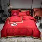 Pure Cotton Four-piece Full Cotton Duvet Cover Quilt Cover Bed Linen Embroidered Color Matching Bedding