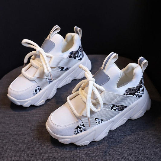 Harajuku Style Spring  Summer Sports Shoes Female Students Korean Sports Shoes Increased Casual Breathable Running Shoes