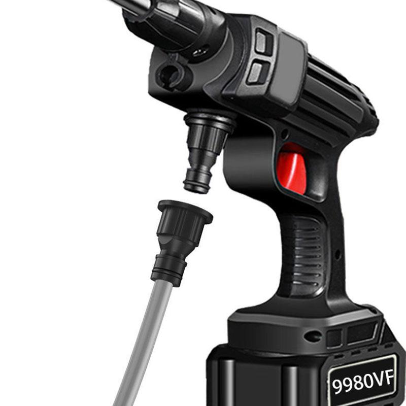 108VF Electric Car Washer Set Wireless High Pressure Water Gun Rechargeable Car Washer with Tool Box