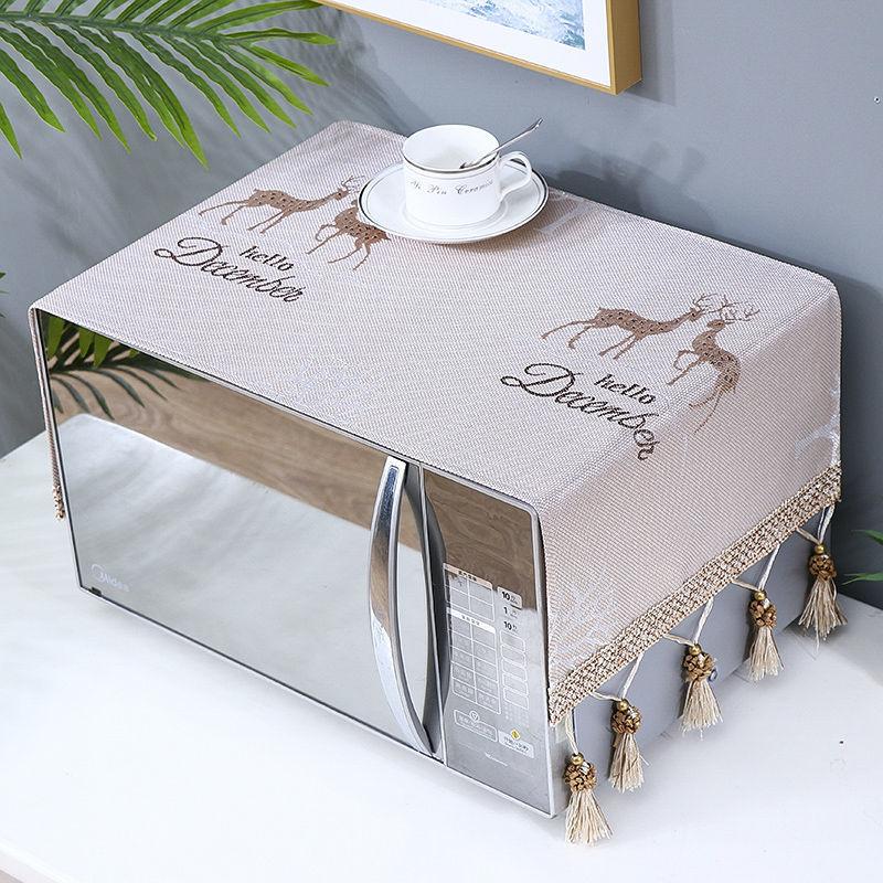 Microwave Dust Cover Kitchen Storage Range Cover Decorative Waterproof Microwave Protective Cover