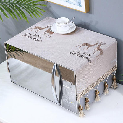 Microwave Dust Cover Kitchen Storage Range Cover Decorative Waterproof Microwave Protective Cover