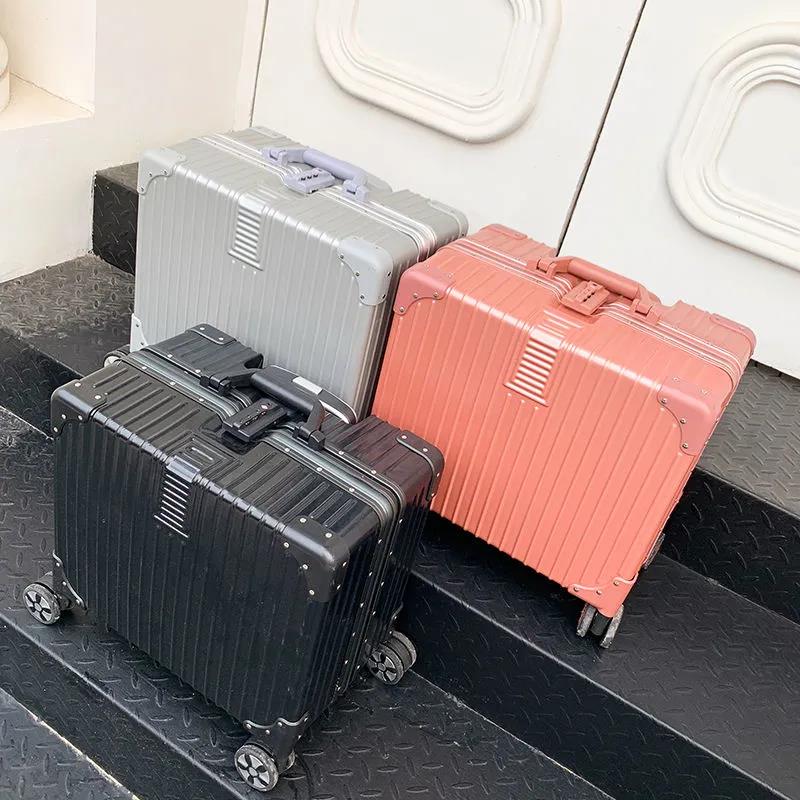 Men and Women Boarding Case 18/20 inch Suitcase Trolley Case Universal Wheel Sliding and Rolling Travel Luggage Trunk