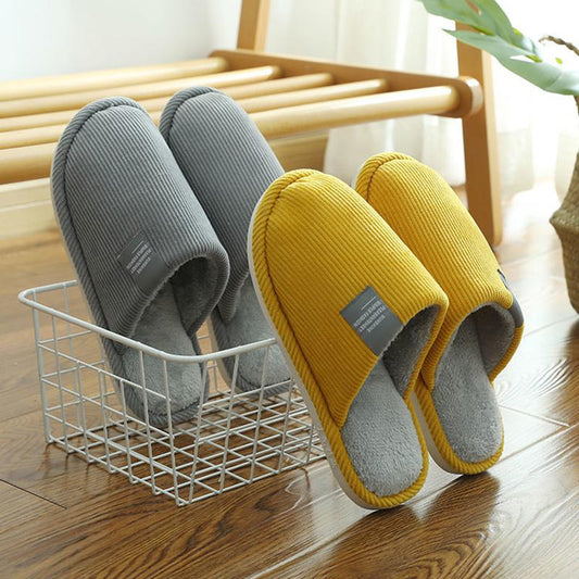 Winter Slippers for Women Thick Warm Plus Size Men Cotton Shoes Non Slip Casual Slide Lady Slipper Winter