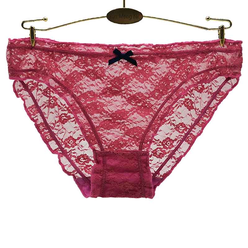 6 Pieces/set of Pure Cotton Underwear Women T-back Sexy Fashion Large Size Lace Solid Color Underwear