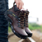 Leather Outdoor Winter Shoes Cotton Boots Men's Snow Boots Winter Plus Velvet Warm Leather Shoes Winter High-top Shoes
