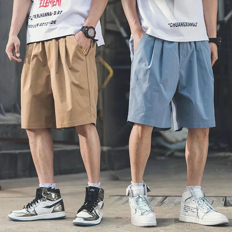Men's Summer Sports Five-point Pants Thin Loose Men's Shorts Casual Wear All-match Cool Style Breathable Shorts