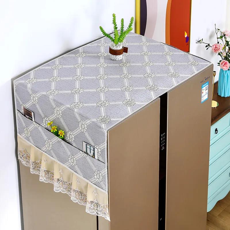 Refrigerator Cover Cloth Refrigerator Cover Single Door Double Door Refrigerator Towel Washing Machine Cover Universal Cover Towel Dustproof