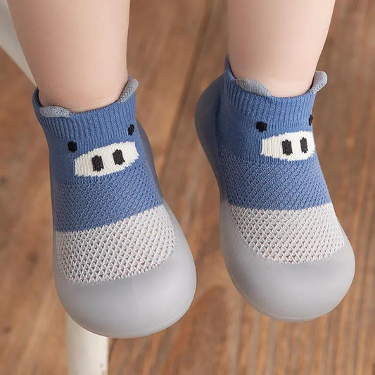 Baby Prewalkers Shoes Baby Girls Boys Spring Summer Soft Sole Indoor Sock Shoes Anti-slip Cute Cartoon Casual Breathable Flat Shoes